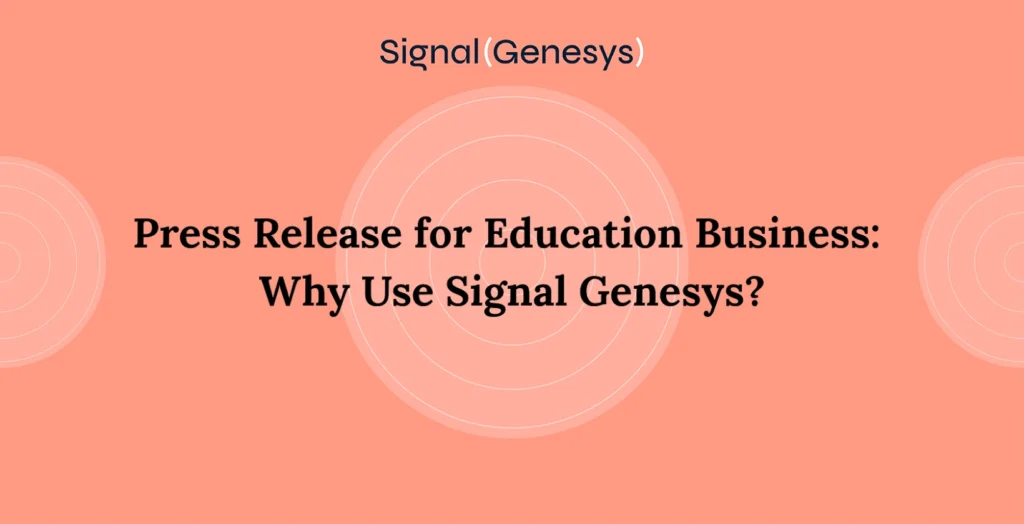 Press release for education business