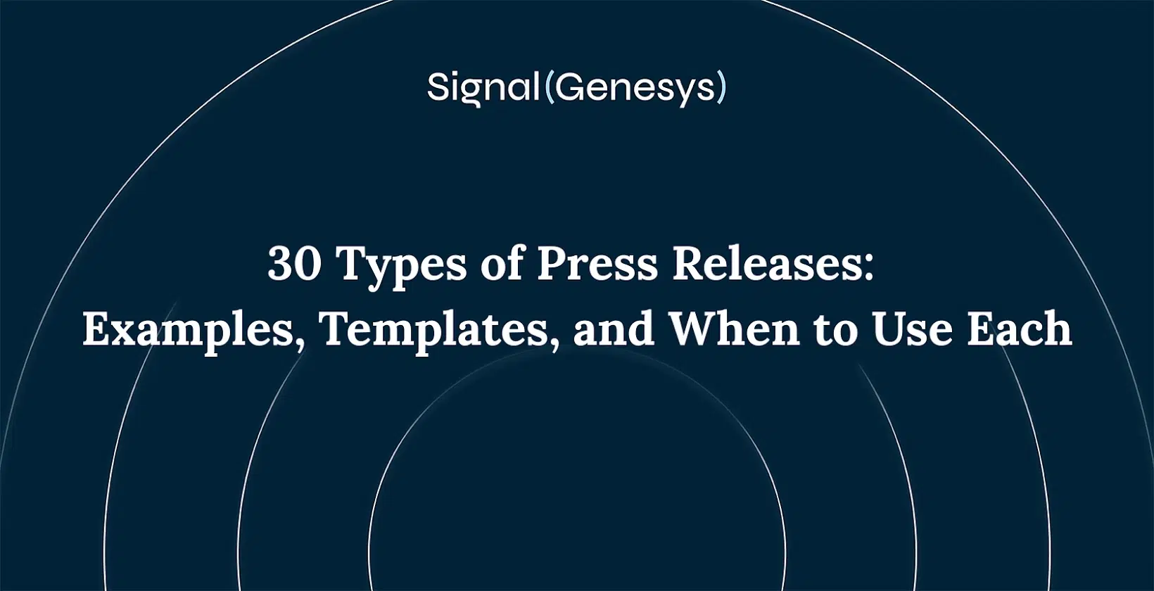 Types of press releases