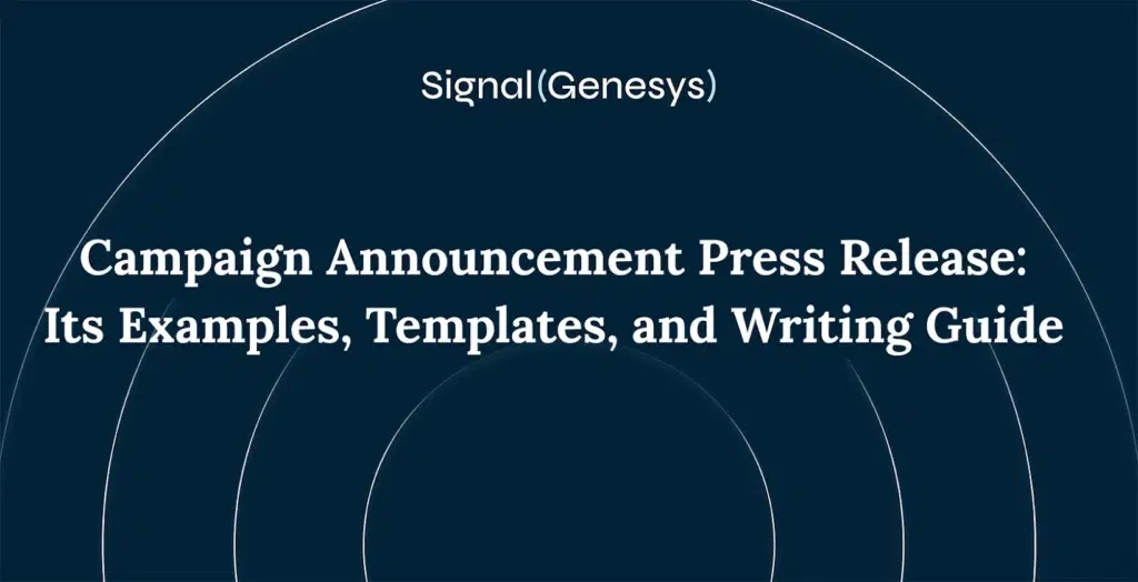 Campaign announcement press release