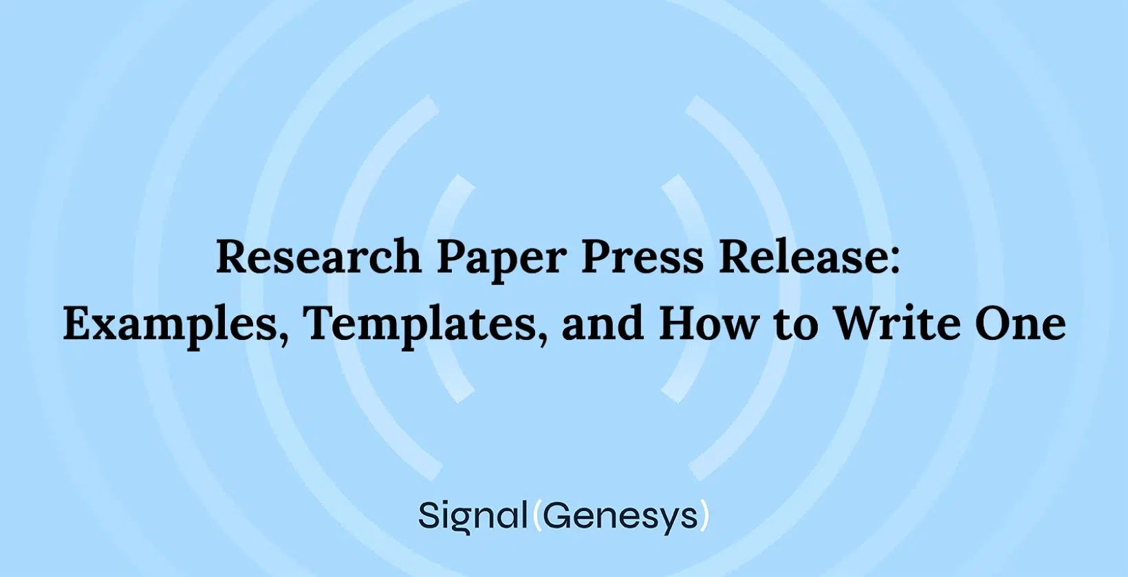 Research paper press release