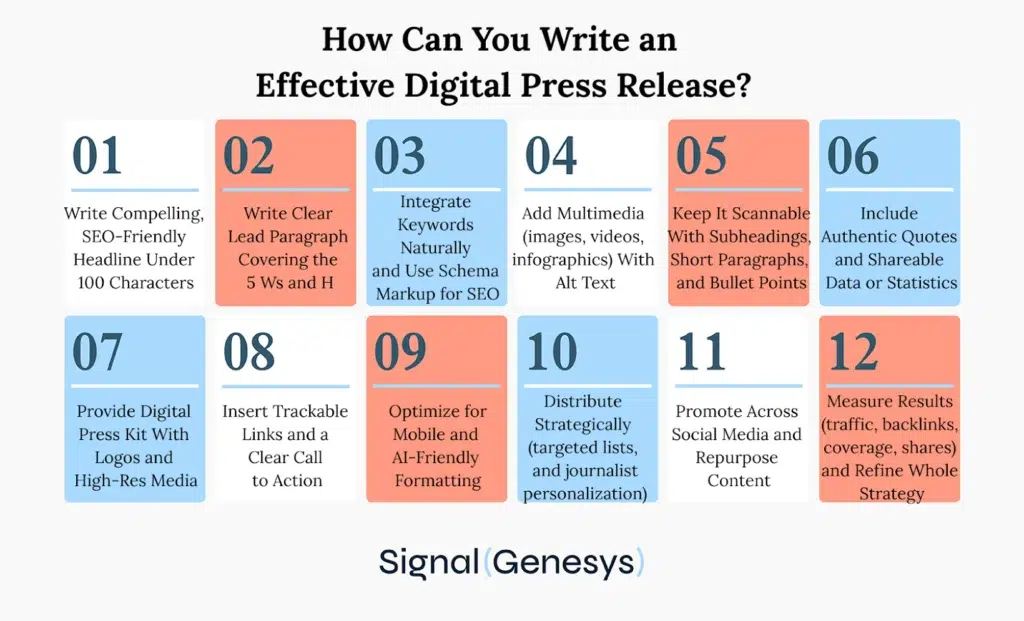 How can you write an effective digital press release?