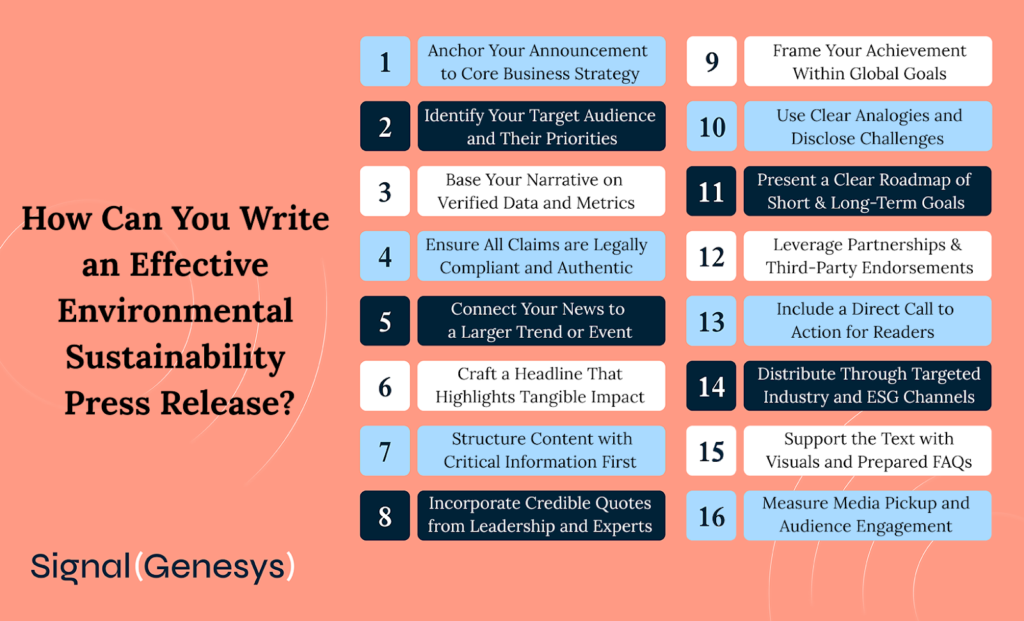 How Can You Write an Effective Environmental Sustainability Press Release?